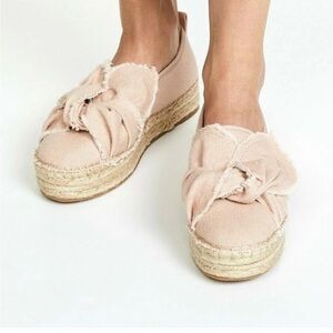 Sam Edelman Pink Espadrilles with Bow Detail
